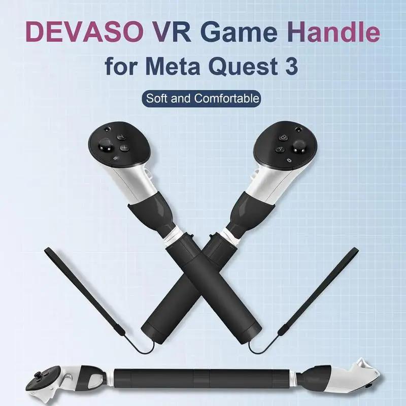 Удлинительная ручка для Meta Quest 3, аксессуары для контроллера VR, удлинительная штанга, ручки для светового меча для Meta Quest3
