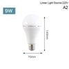 7W/9W/12W/15W Rechargeable LED Light Bulb Handheld Energy-Saving Light Bulb Household Power Failure Emergency Light Bulb