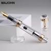 MAJOHN C5 Высокоэффективная Акриловая Перьевая Ручка с Впитывающим Чернила Механизмом Инновационный Нажимной Поршневой Вакуумный Чернильный Пишущий Инструмент Большой Емкости