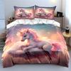 Magical Unicorn on Cloud Bedding Duvet Cover Set  (1*Duvet Cover 2*Pillowcases, without duvet insert)