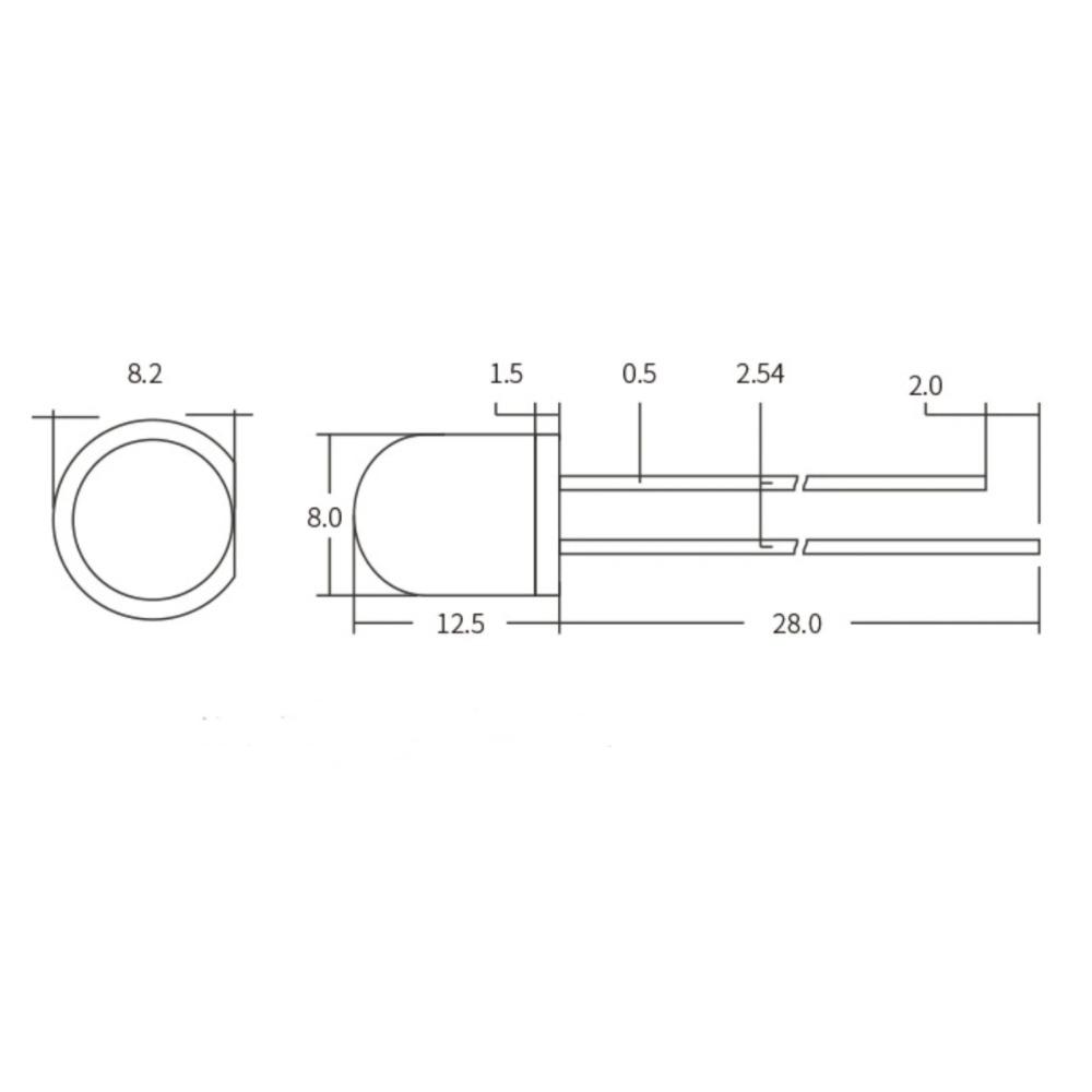 20 шт./50 шт. 8 мм светодиодный диод F8 в ассортименте, красный, зеленый, синий, желтый, белый, светодиоды «сделай сам»