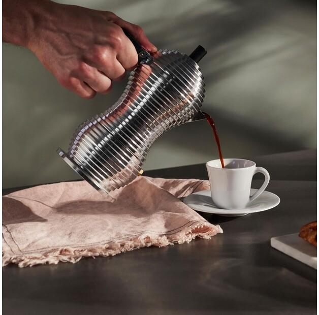 Alessi Pulcina Coffee Maker for 3 Cups Black (MDL02/3B)