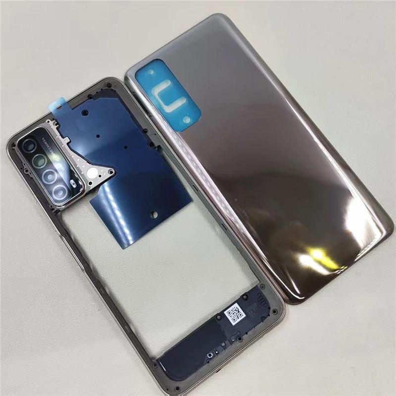 BANERYPAK Parts + Full Housing Middle Frame For Huawei P Smart 2021 / Y7A PPA-LX2 LX3 Battery Back Cover Rear Cover With Camera