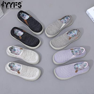 2025 Весна и Осень Новые Тканевые Туфли для Женщин Одинарные Туфли Легкие Дышащие и Удобные Туфли Мягкая Подошва Нескользящие Туфли для Ходьбы