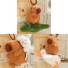 Lovely Capybara Pull String Plush Keychain Available In Various Charming Animal Designs