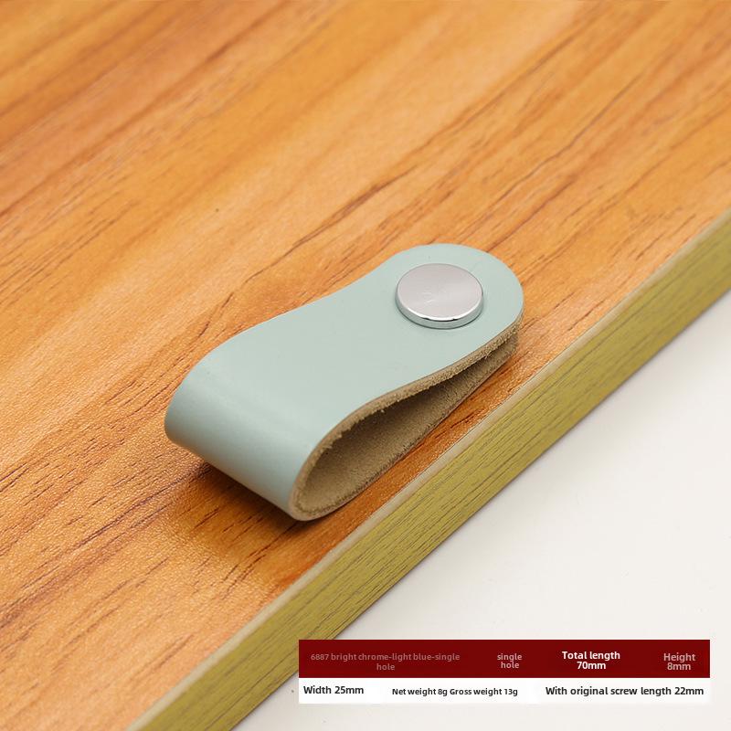 Кожаная ручка для шкафа, ящика, винного ящика и т. д. - акценты из цинкового сплава