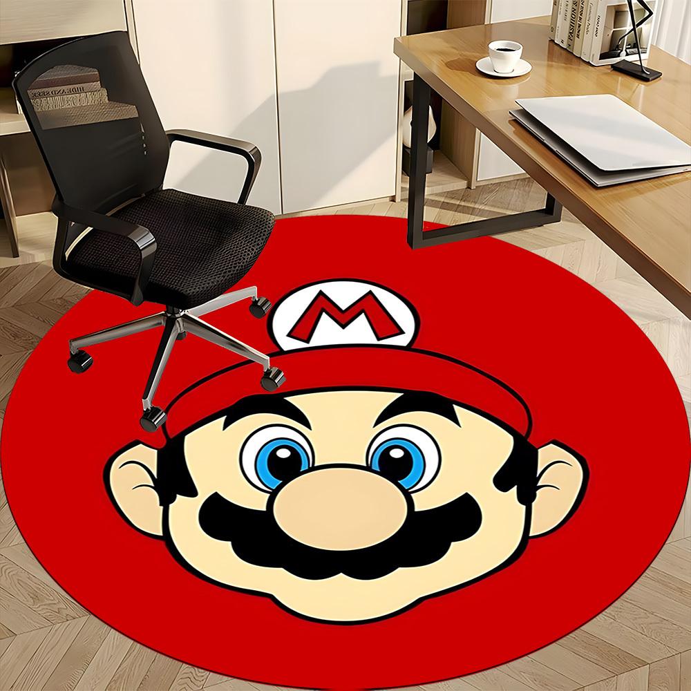 1 шт. Красный круглый ковер Марио для офиса, под офисные стулья, спальни, гостиной, домашний декор a0926030