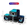 Wireless Bluetooth Speakers for Desktop Monitor - USB Powered, 2 Bass-Boost Ports, 3.5mm Aux-in Cable, Compatible with PC, Laptop