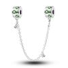 Green Color Charms Fit Bracelets 925 Silver Avocado Clover Bead Cactus Chameleon Zircon DIY Jewelry Charm