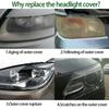 2Pcs/2 Pair Car Headlight Cover for Mercedes-Benz C117 W117 CLA 2013-2016 Lampshade Bright Shell Head Lamp Lens Covers