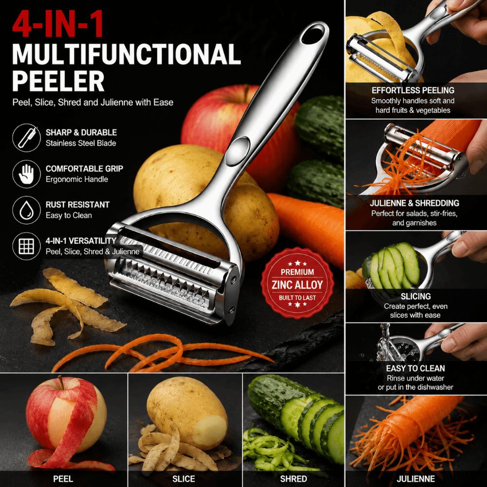 Sharp Vegetable Peeler 4 in 1 Cucumber Carrot Grater High Quality Kitchen Peeler Bar Kitchen