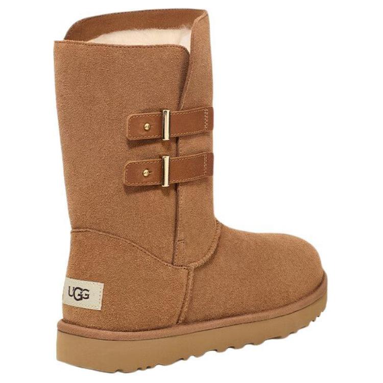 UGG Warm And Comfortable Mid-Calf Snow Boots Unisex Boots Chestnut 1166750-CHE