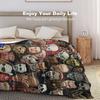 Travel Michael Halloween Myers Throw Blanket, Plush Microfiber Halloween Blankets and Throws for Sofa, Thick Air Conditioning