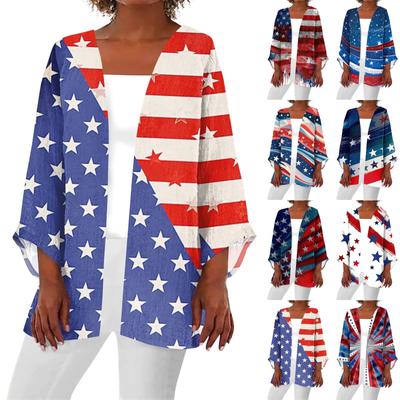 Женская повседневная модная легкая куртка средней длины с принтом, кардиган