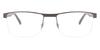 Semi Rimless Rectangle Light Gunmetal Smartbuy Collection Tim 982c Fashion Unisex Eyeglasses