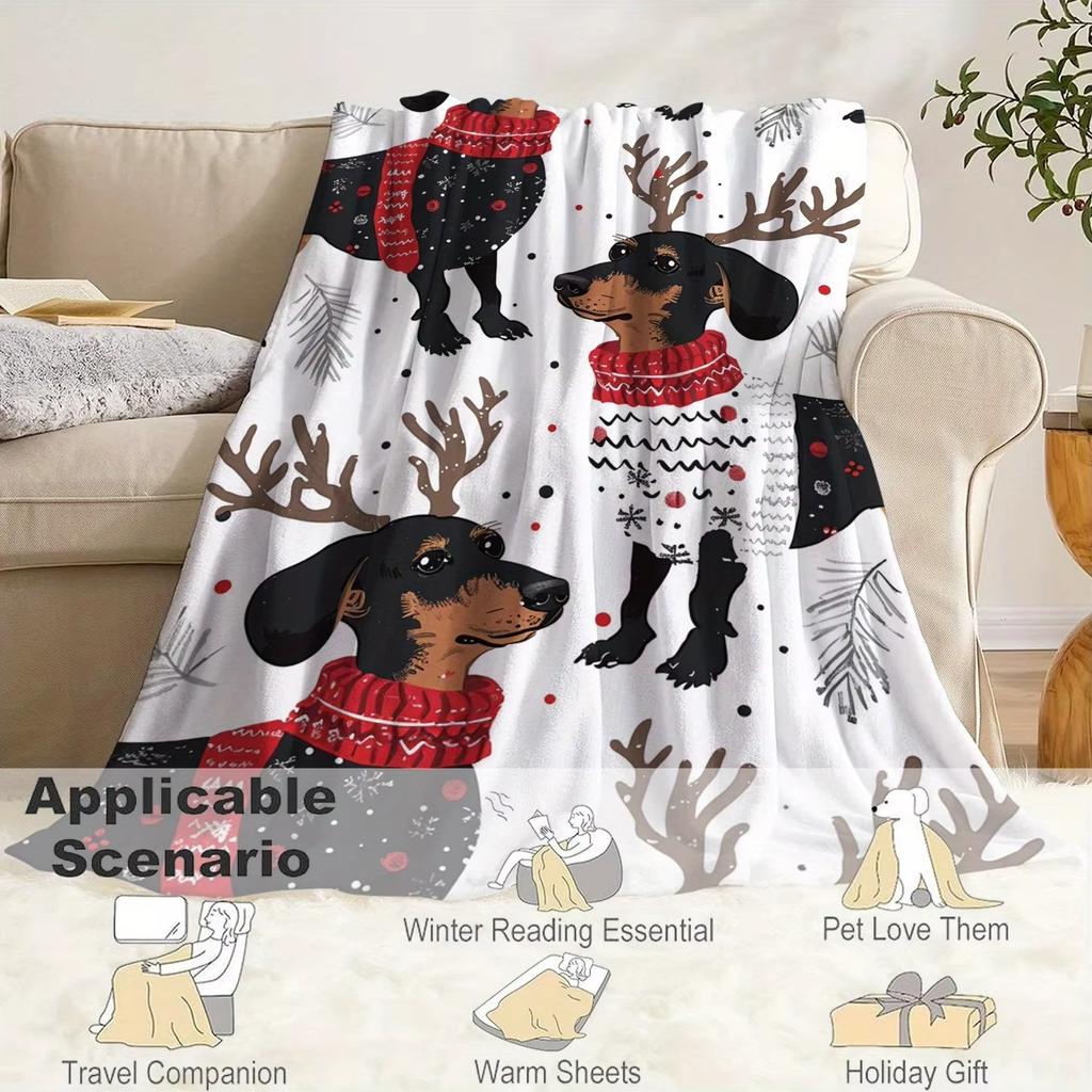 Рождественский восторг таксы Праздничный дизайн с собакой-оленем Мягкий Удобный Новогоднее украшение для дома Подарок