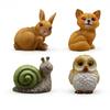 American Style Solar Animal Garden Ornament - Resin Outdoor Courtyard Decoration Lamp