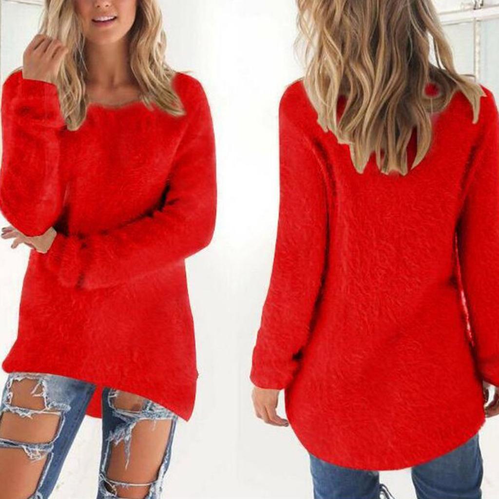 Женские теплые зимние однотонные пуловеры на молнии на четверть, свитер, плюшевый топ