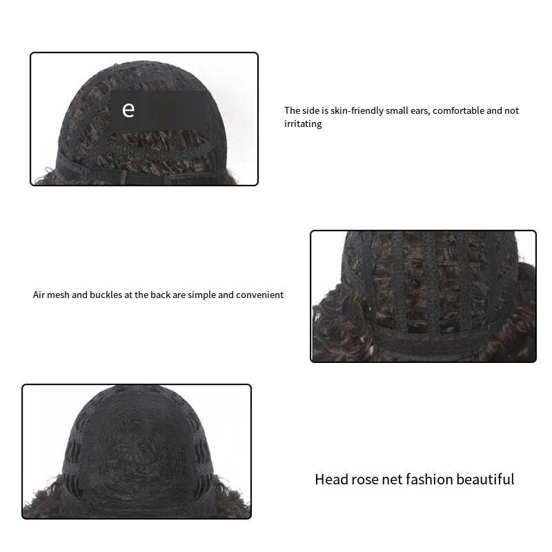 Европейско-американский парик женский, короткие прямые волосы с челкой, боб, одна стрижка из химического волокна, полная голова