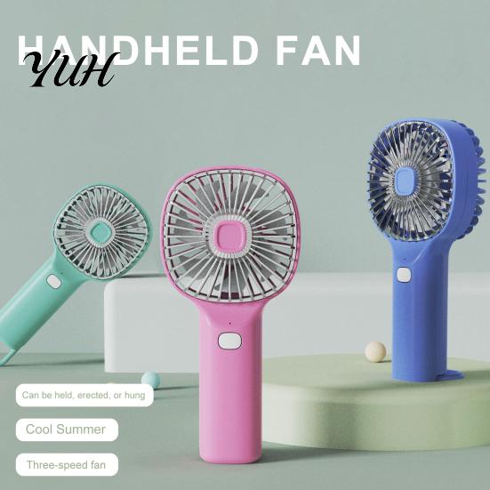 Cooling Fan Mini Handheld Fans Portable USB Rechargeable Personal for Women Girls 3-Speed Wind Travel Camping Home Office