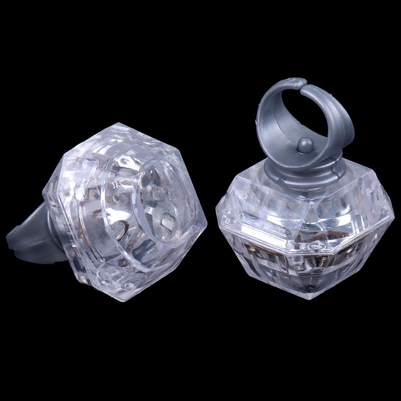 1Pc Led Flashing Light Up Glowing Finger Ring Toys Christmas Year Party Toy