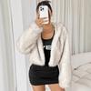 Imitation Fur Coat Autumn Winter Fashion Women's New Short Fur Coat Small Hooded White Coat