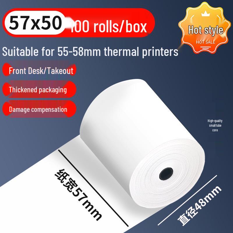 Mornsun Thermal Cash Register Paper: 57x50, 80x80, 80x60x50 – Suitable for Meow Meow Machine.