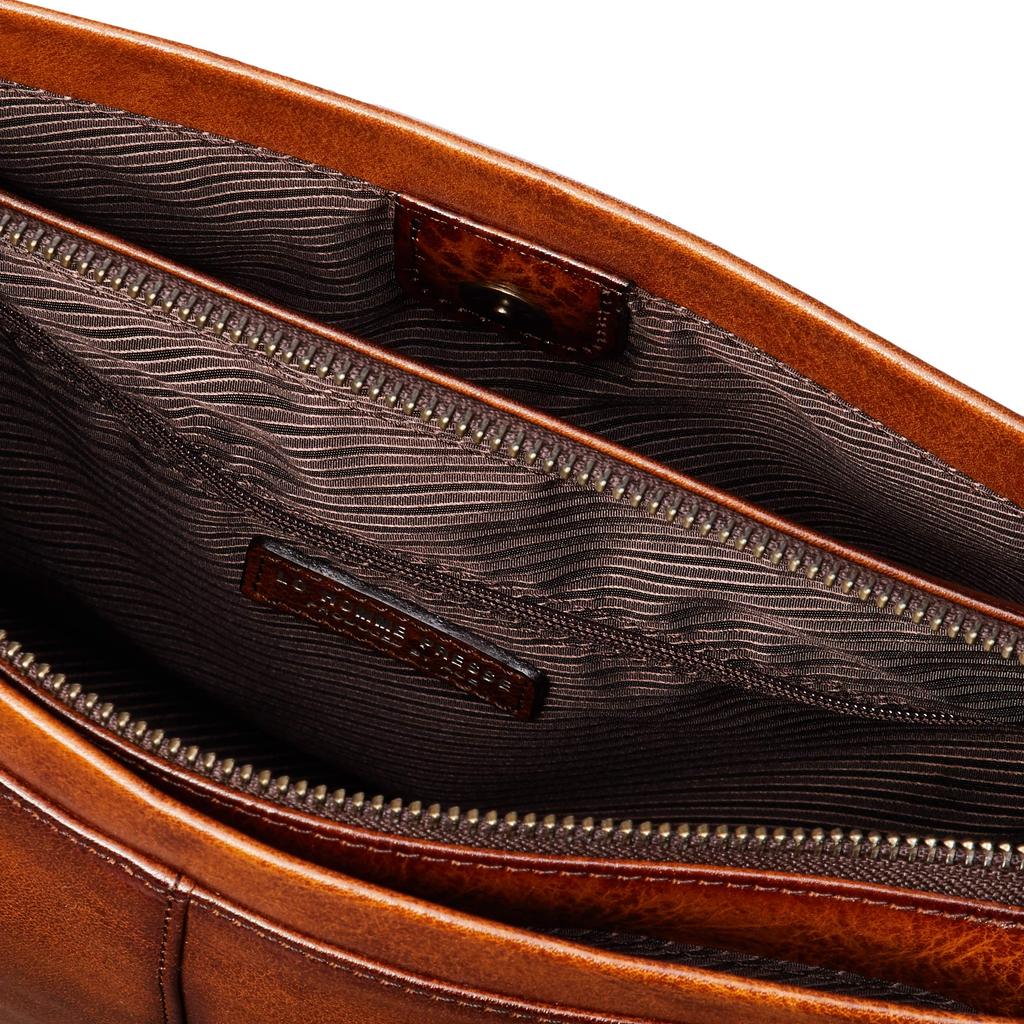 L'Homme Presse Shoulder Bag, Made in Japan, Archaic Cowhide Leather, Brown, 71861