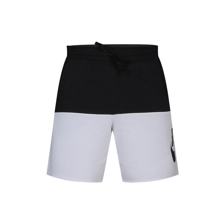 Nike Colorblock Large Logo Sports Shorts Men Bottoms Black White CJ4353-014