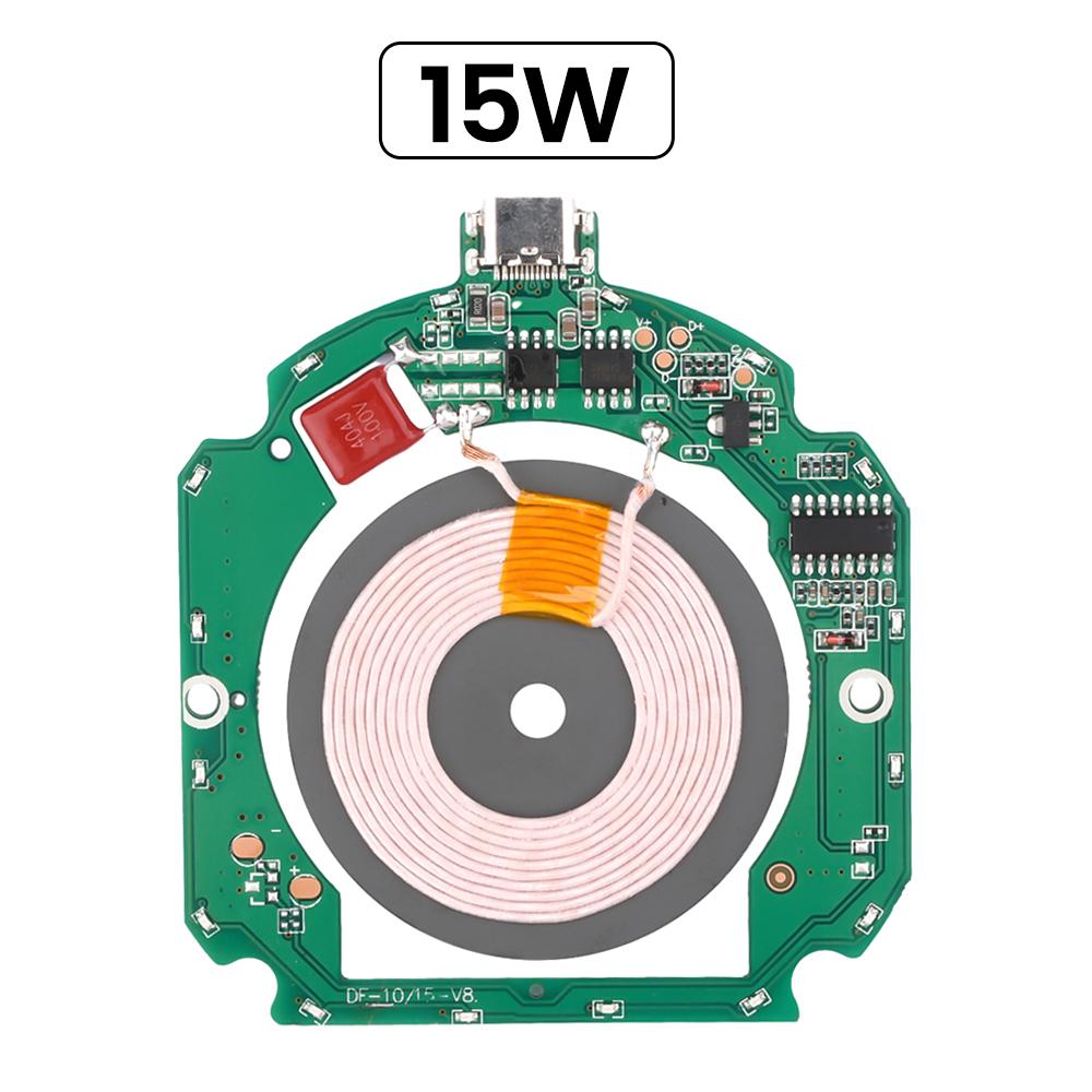 10W 15W High Power Wireless Charger Transmitter Module Type C Micro USB + Coil QC/PD For QI Standard Fast Charging Circuit Board