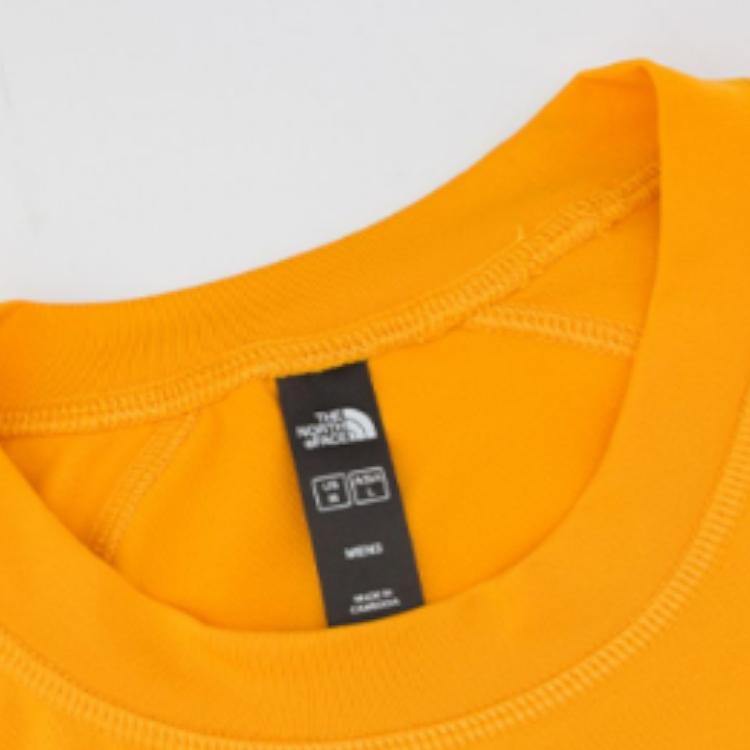 THE NORTH FACE T-Shirts Men's Yellow Crew Neck Moderate Straight Fit NF0A81PV-56P