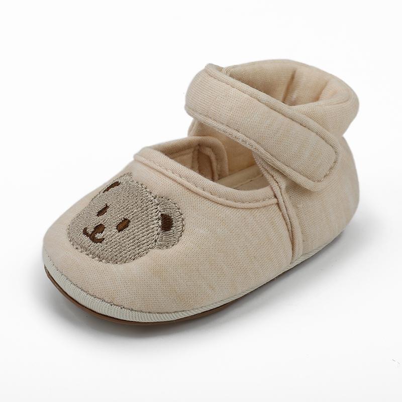Детская весенне-летняя модная нескользящая обувь для малышей с милым мультяшным принтом медведя и мягкой подошвой, повседневная обувь