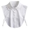 Fashion  Front Tie White Fake Collar for Women Stand Detachable Collar Fake Girls Vintage Lace Ladies False Blouse Collar