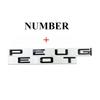 Metal Car Tail Trunk Letter Badge Sticker Auto Side Letter Emblem Sticker for Peugeot 208 308 508 2008 3008 5008 Accessories