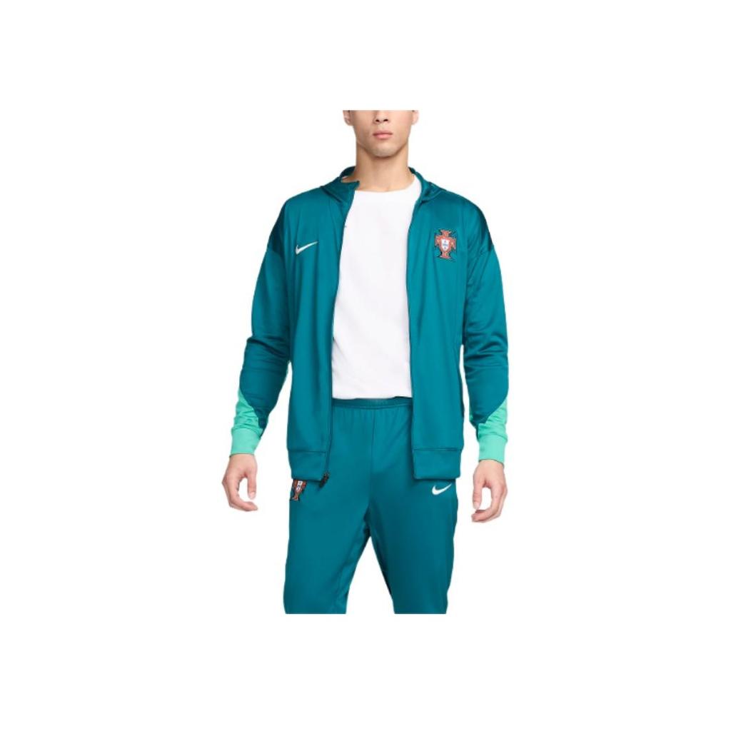 Nike Мягкая удобная влагоотводящая куртка с длинным рукавом Portugal Strike Мужские куртки Crystal-Blue FJ2352-381