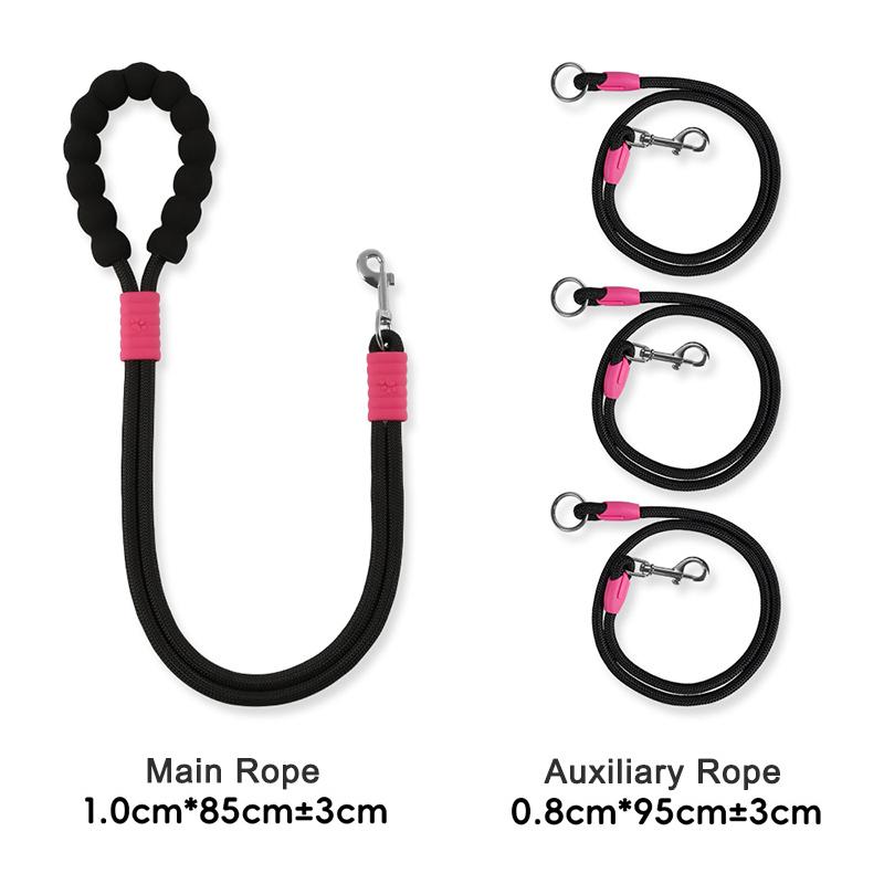 Поводок для двух собак Hands Free с мягкой padded ручкой, износостойкий, регулируемый, не запутывающийся, веревка для выгула собак, товары для домашних животных для улицы