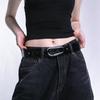 Luxury Design Carabiner Buckle Belt Pin Buckle Punk Waistband Trendy Waist Belt  For Women Men