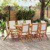 VidaXL 9-piece Garden Dining Set Solid Acacia Wood Textilene 3279285