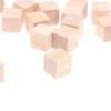 100Pcs Unfinished Blank Mini Diy Wooden Square Solid Cubes For Woodwork Craft