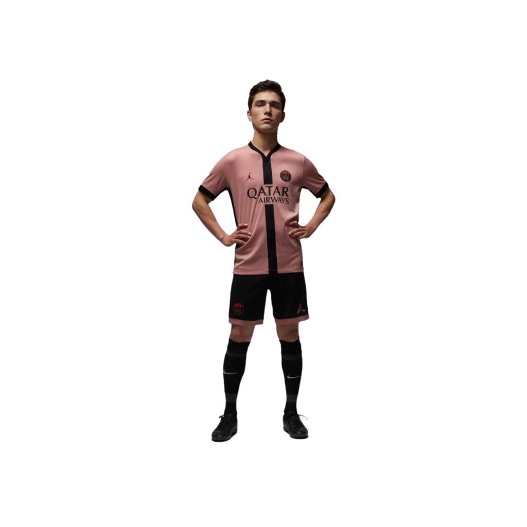 Jordan Dri Fit Paris Saint Germain удобная модная дышащая быстросохнущая ретро футболка унисекс топы ржаво-розовый черный FQ2024-686