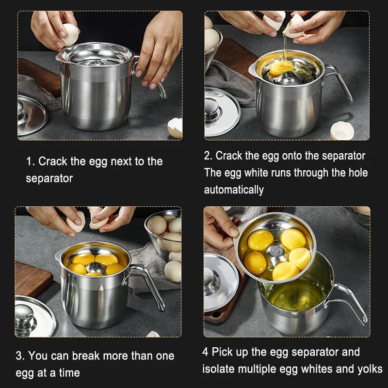 Сепаратор для яичного белка, вспомогательная добавка для детского питания, фильтр для яичного желтка и белка, набор для разделения яиц из нержавеющей стали 304