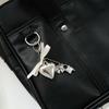Delicate Heart Bag Pendant Elegant Heart Keyring Stylish Bowknot Pendant Charm Accessory for Bag and Key