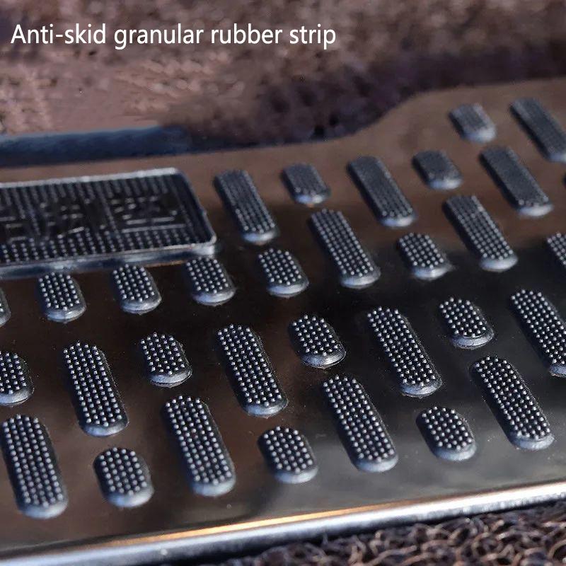 Auto Foot Rest Pedal Plate Floor Carpet Mats Non-Slip Stainless Heel Pad For Truck Suv Black Beige Brown Car Accessories