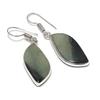Moss Agate Handmade 925 Sterling Silver Jewelry Earring 1.81" p5D77