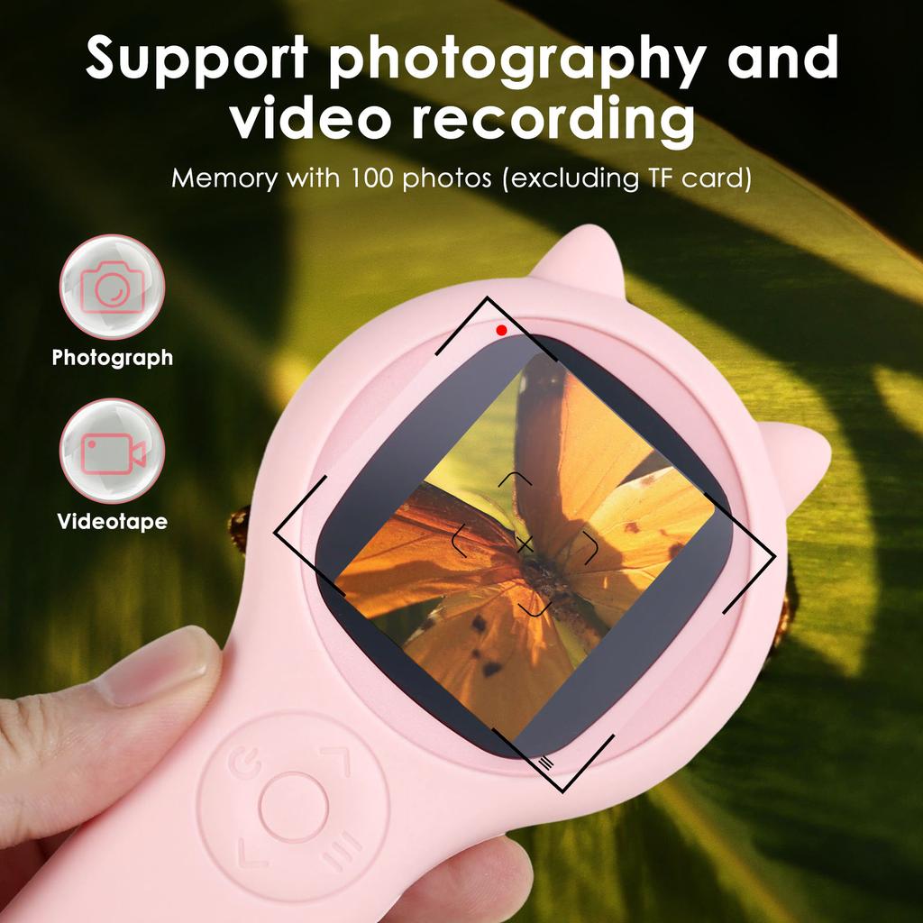 Handheld Magnifying Glass with 2 Inch IPS Screen 500X Digital Microscope USB Rechargeable Portable Kids Educational Science Toys