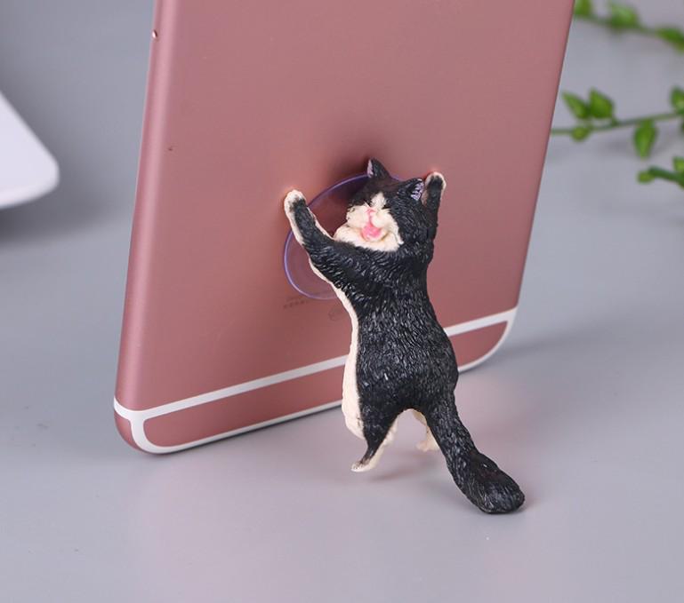 Креативный держатель для телефона на присоске в виде кота — милый гаджет для взрослых и детей