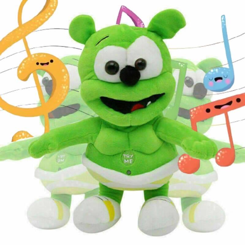 Singing Music Gummy Bear Plush Toy Cartoon Doll Children Sleep Gift Birthday