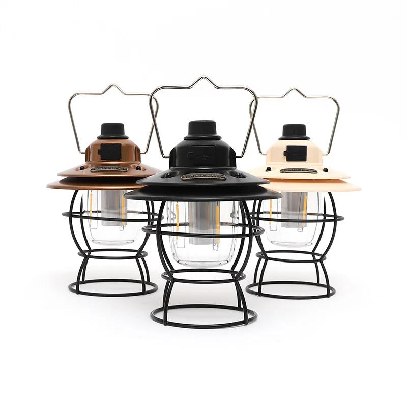 Retro Outdoor LED Light Three Modes Of Energy-saving Lighting Portable Waterproof And Dustproof Camping Light