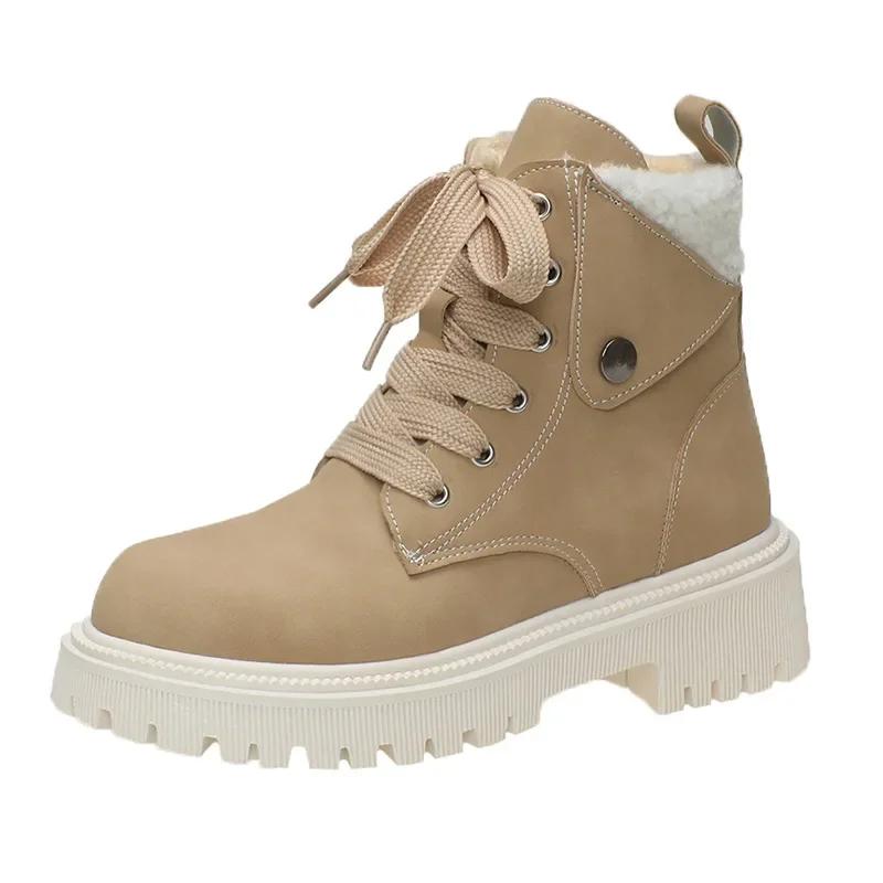 Женские ботильоны модные черные кожаные новые модные панк-обувь женские элегантные ботильоны со шнуровкой и круглым носком Botas De Mujer 2024