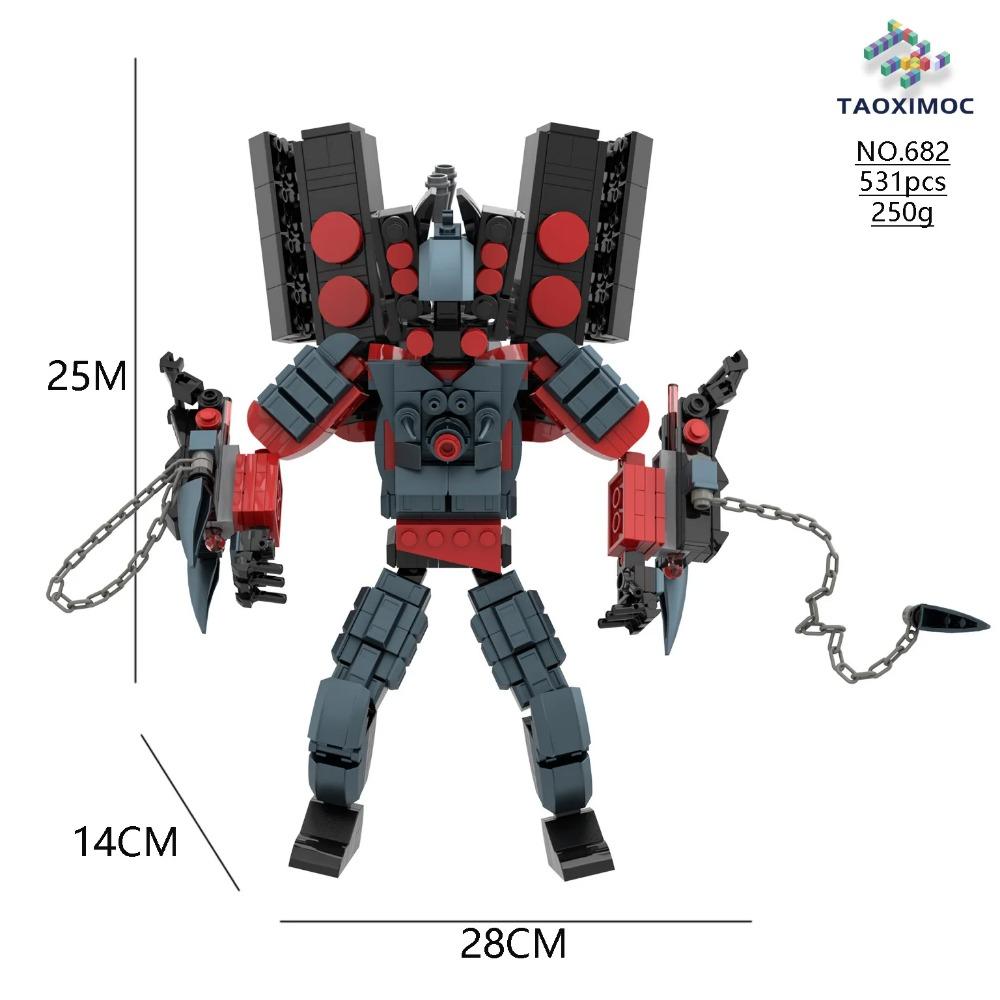 Skibidi Toilet Building Block Horror Game Speakerman Bosses Camara Titan TV Man Cartoon Doll Model Kids Halloween Birthday Gift